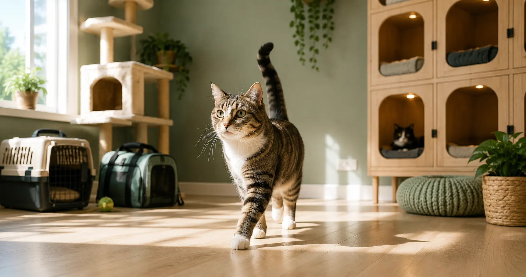 Comfortable cattery service at Felican Pet Hospital