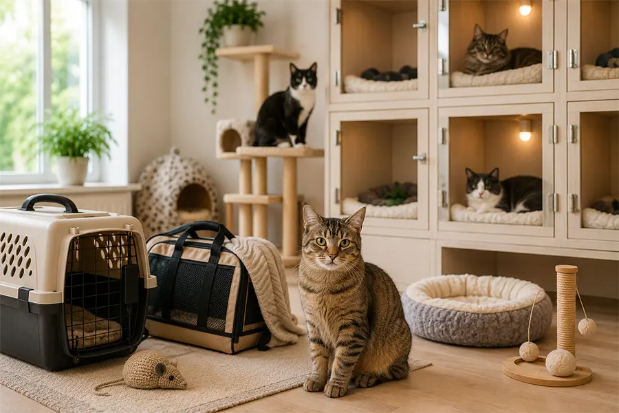 Cat boarding at Felican
