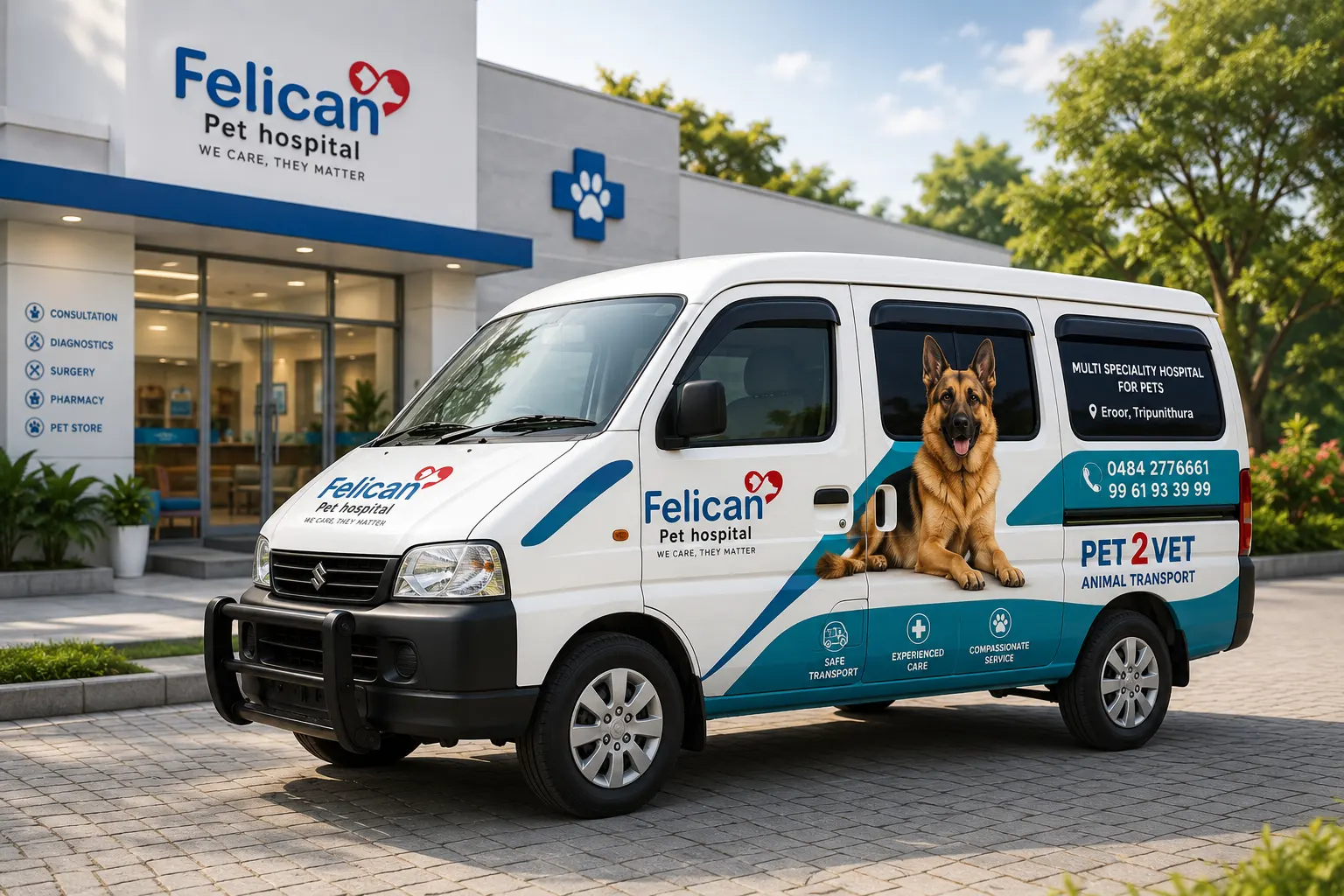 Felican mobile veterinary clinic vehicle