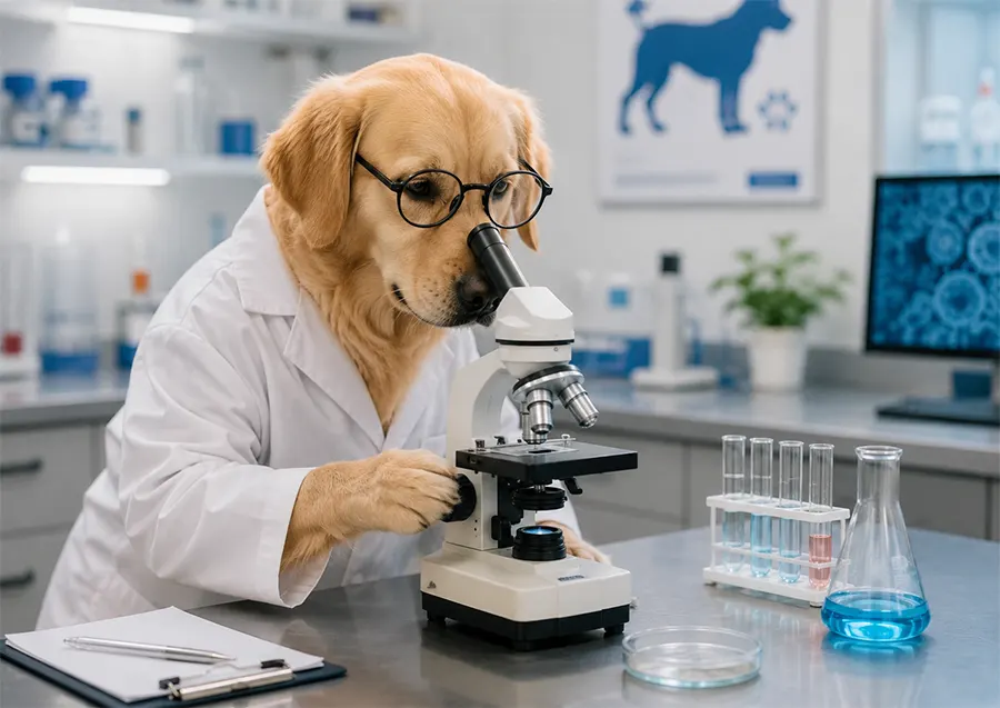 Veterinary diagnostic examination at Felican